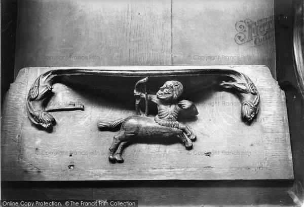 Photo of Exeter, Cathedral, Miserere Seat, Male Centaur 1907