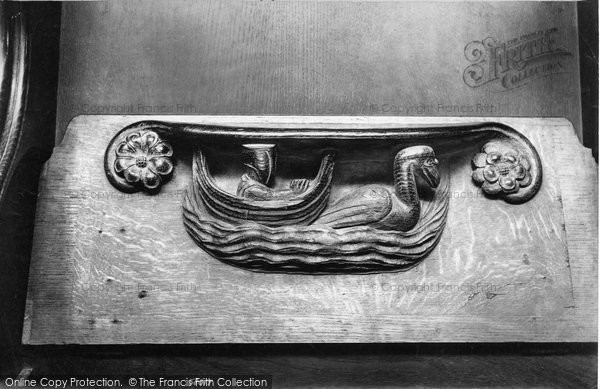 Photo of Exeter, Cathedral, Miserere Seat, Swan Knight 1907