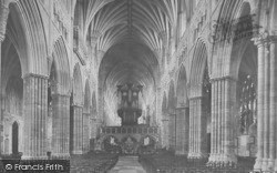Cathedral, Nave East 1914, Exeter