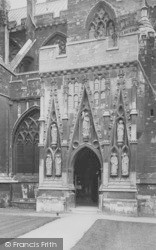Cathedral, North Porch 1924, Exeter