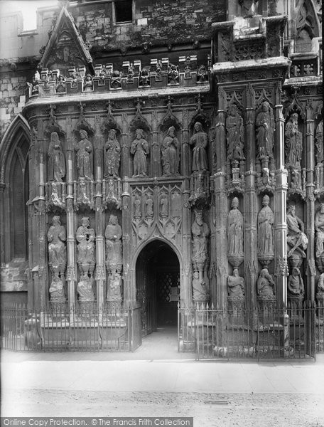 Photo of Exeter, Cathedral, North West Porch 1924