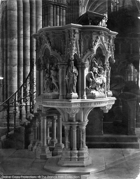 Photo of Exeter, Cathedral, Paterson Pulpit c.1876