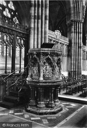 Cathedral, Pulpit In Choir 1912, Exeter