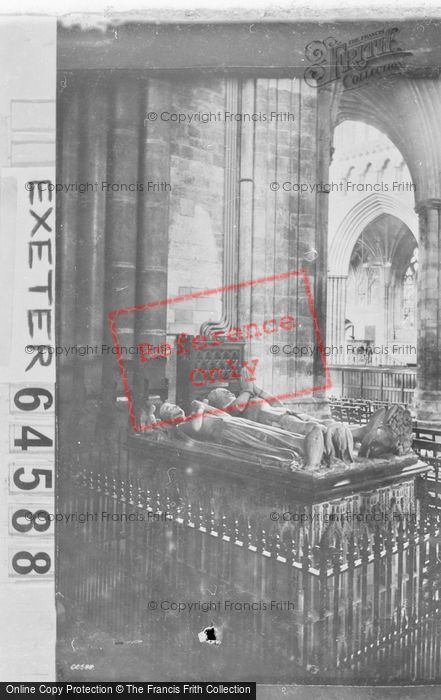 Photo of Exeter, Cathedral, South Transept, Courtenay Tomb 1912