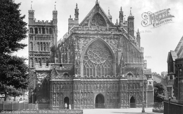 Photo of Exeter, Cathedral, The West Front 1924