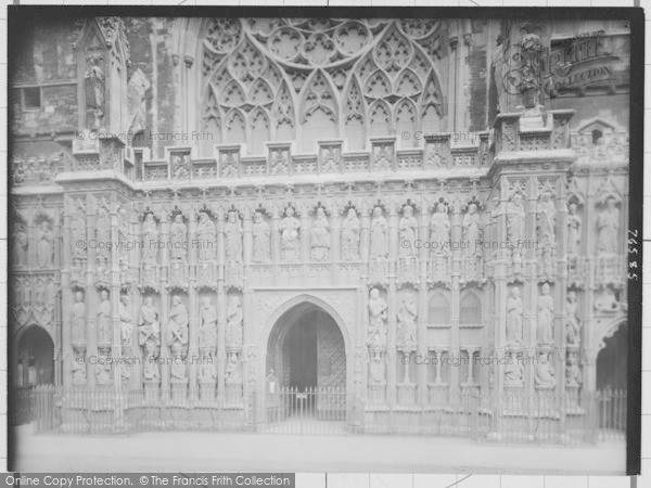 Photo of Exeter, Cathedral, The West Front 1924