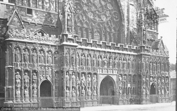 Photo of Exeter, Cathedral, The West Front 1924