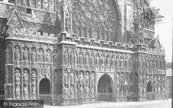 Cathedral, The West Front 1924, Exeter
