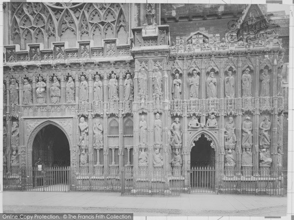 Photo of Exeter, Cathedral, The West Front 1924