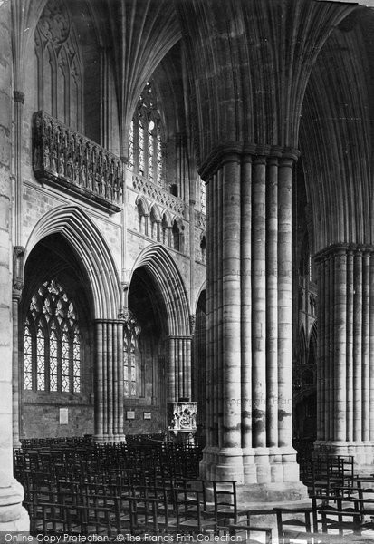Photo of Exeter, Cathedral, View Across Nave c.1876