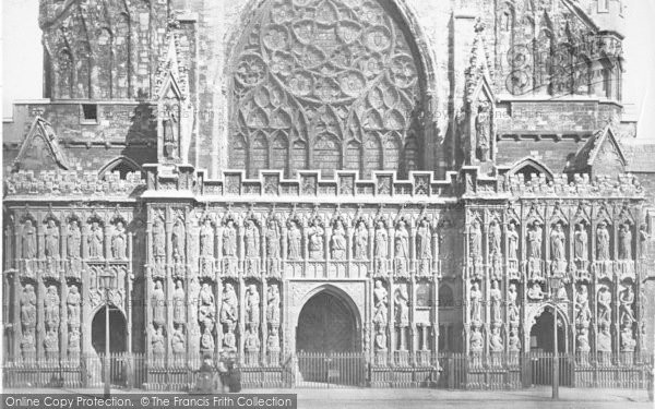 Photo of Exeter, Cathedral, West Front c.1875