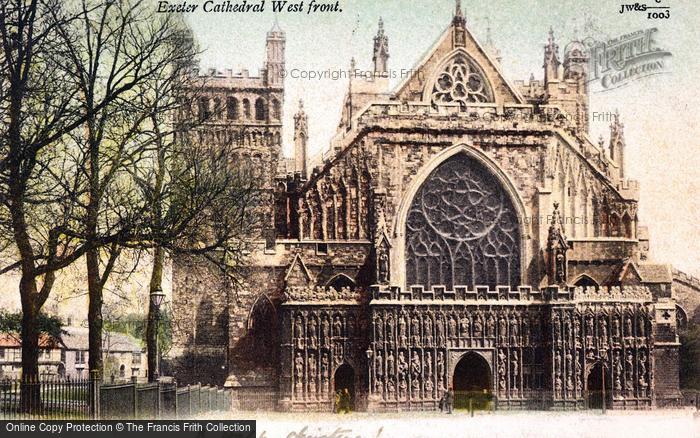 Photo of Exeter, Cathedral West Front c.1900