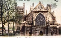 Cathedral West Front c.1900, Exeter