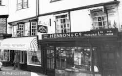 Henson & Co.Tailors And Duffills Restaurant c.1965, Exeter
