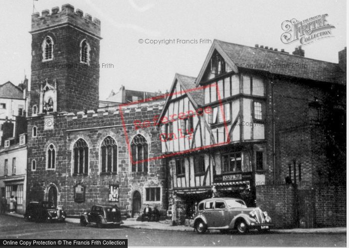 Photo of Exeter, Old Houses And St Mary Steps Church c.1950