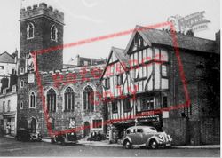Old Houses And St Mary Steps Church c.1950, Exeter