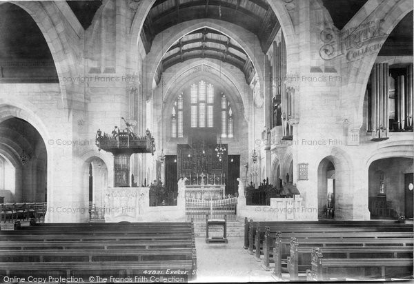Photo of Exeter, St David's Church Interior 1901