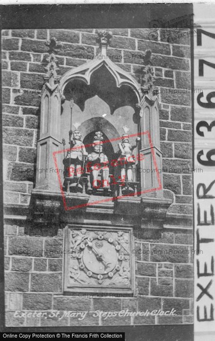 Photo of Exeter, St Mary's Steps Church, The Matthew The Miller Clock 1911