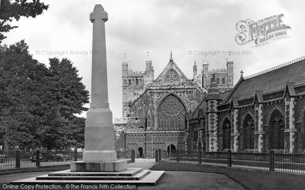 Photo of Exeter, The Cathedral And Devon County Memorial 1924