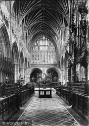 The Cathedral, Choir East 1896, Exeter