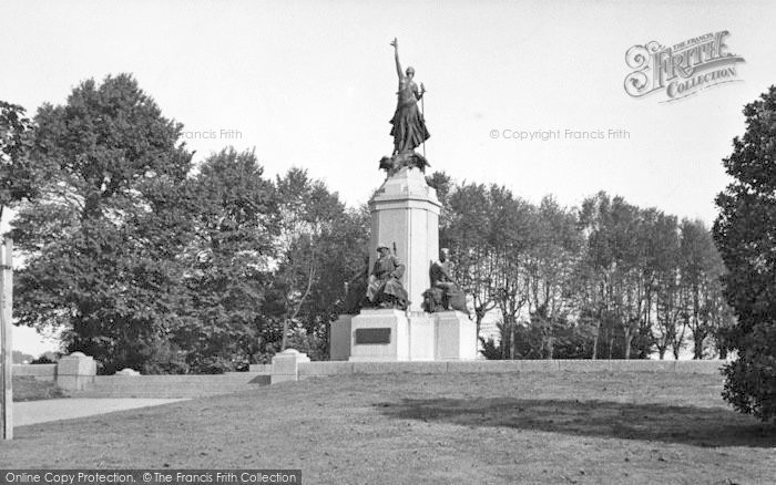 Photo of Exeter, The War Memorial, Rougemont Gardens c.1955