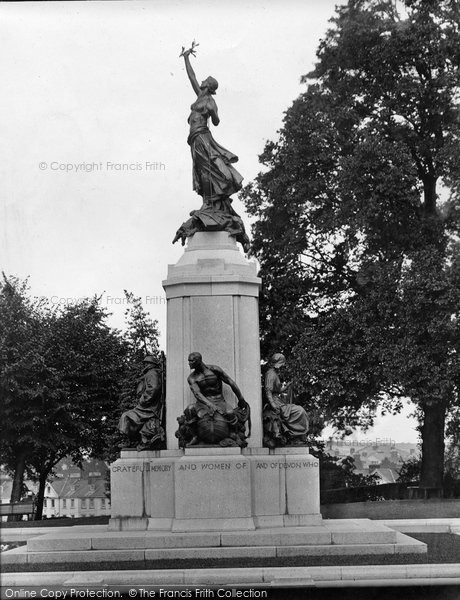Photo of Exeter, War Memorial 1924