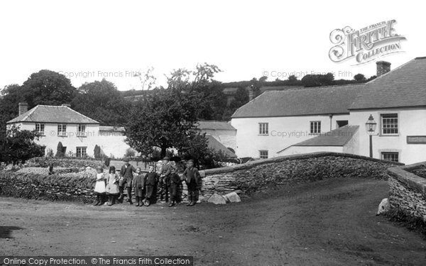 Photo of Exford, Children By The Bridge 1892