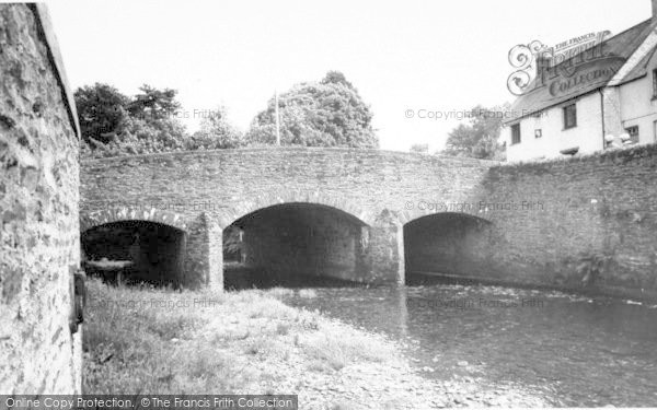 Photo of Exford, River Exe And Bridge c.1960