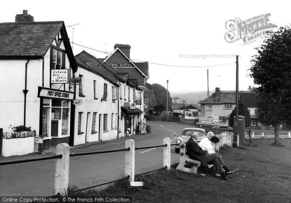 Photo of Exford, The Post Office And Village Green c.1960