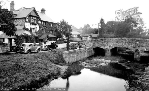Photo of Exford, White Horse Hotel And Bridge 1940