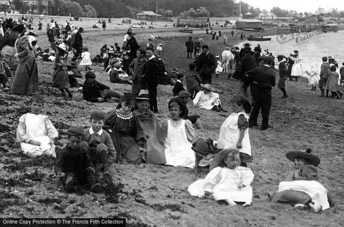 Photo of Exmouth, Children On The Beach 1898