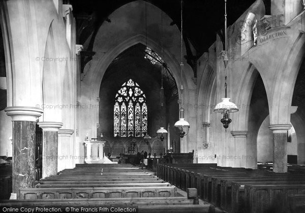 Photo of Exmouth, Church Interior 1890