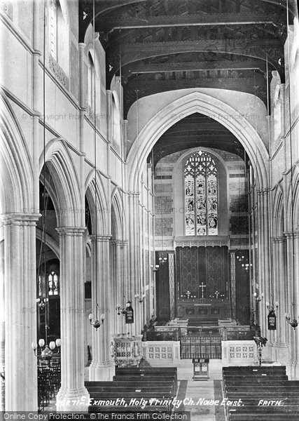 Photo of Exmouth, Holy Trinity Church Nave East 1890