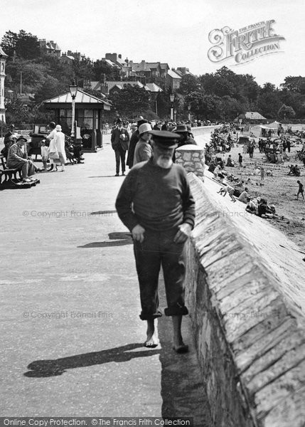 Photo of Exmouth, Man On The Seafront 1925