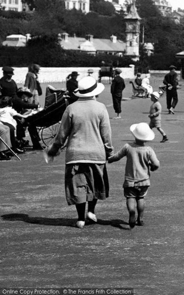 Photo of Exmouth, Mother And Son 1922