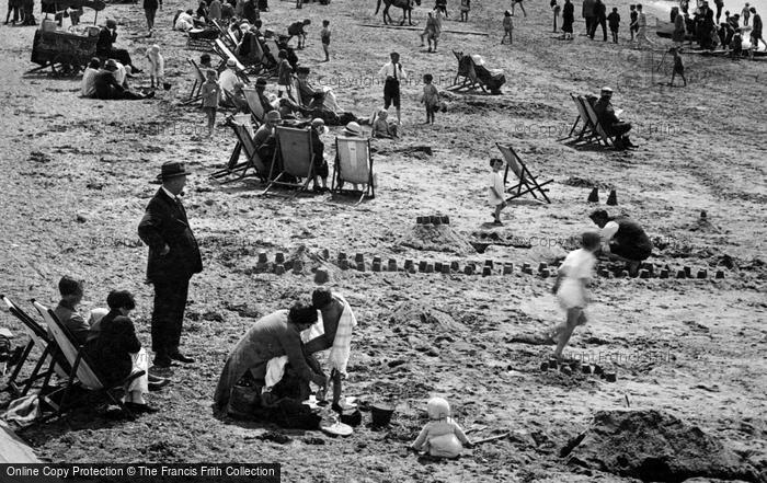Photo of Exmouth, On The Beach 1925