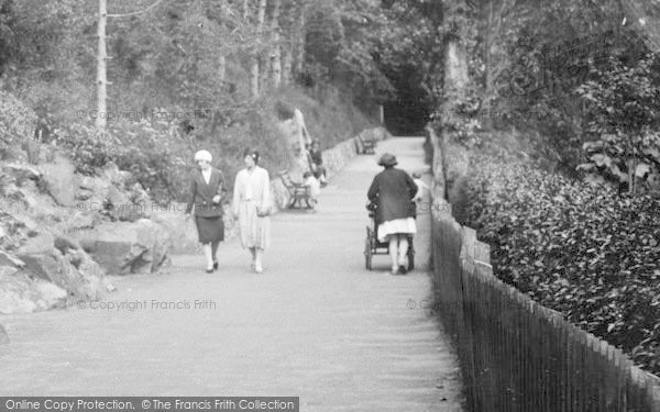 Photo of Exmouth, Rock Garden, Maderia Walk, Promenading 1931