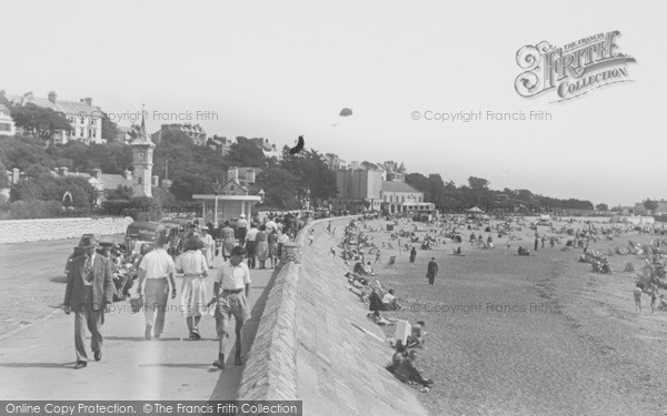 Photo of Exmouth, The Beach c.1955