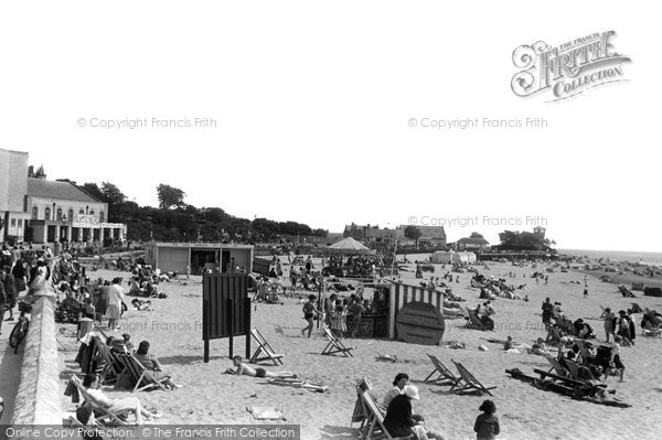Photo of Exmouth, The Beach c.1955