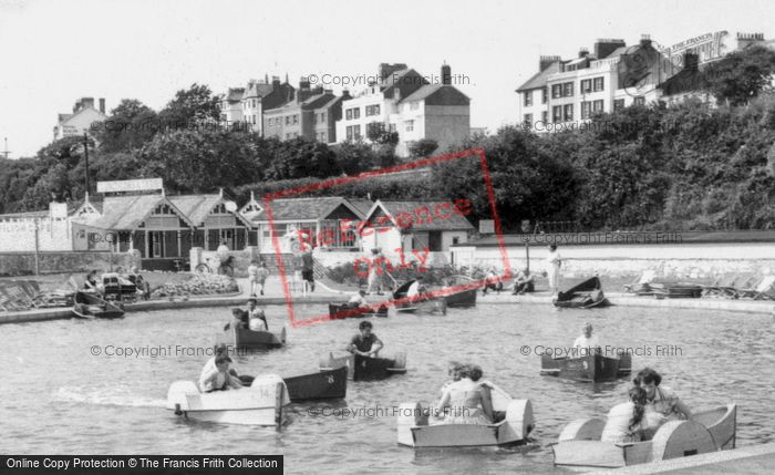 Photo of Exmouth, The Boating Lake c.1955
