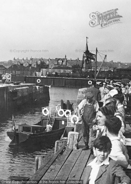 Photo of Exmouth, The Harbour Entrance c.1955