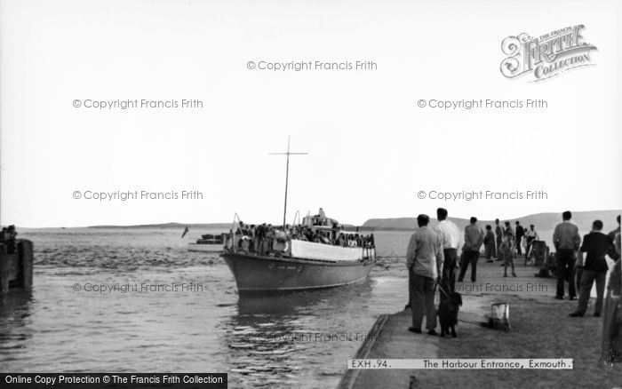 Photo of Exmouth, The Harbour Entrance c.1960