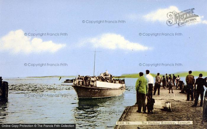Photo of Exmouth, The Harbour Entrance c.1960