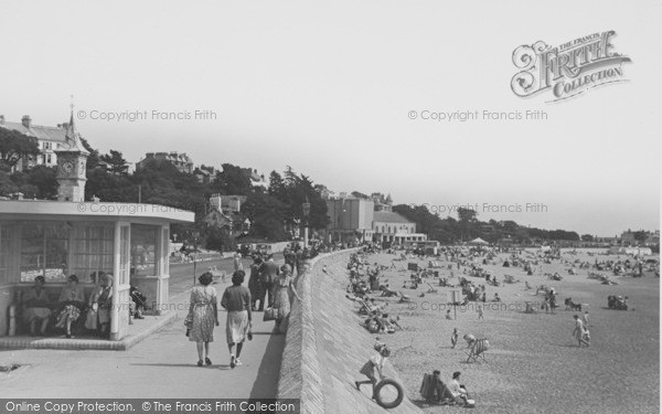 Photo of Exmouth, The Promenade c.1955