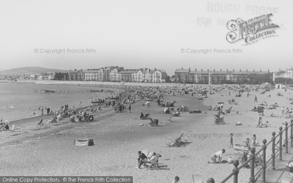 Photo of Exmouth, The Sands c.1955