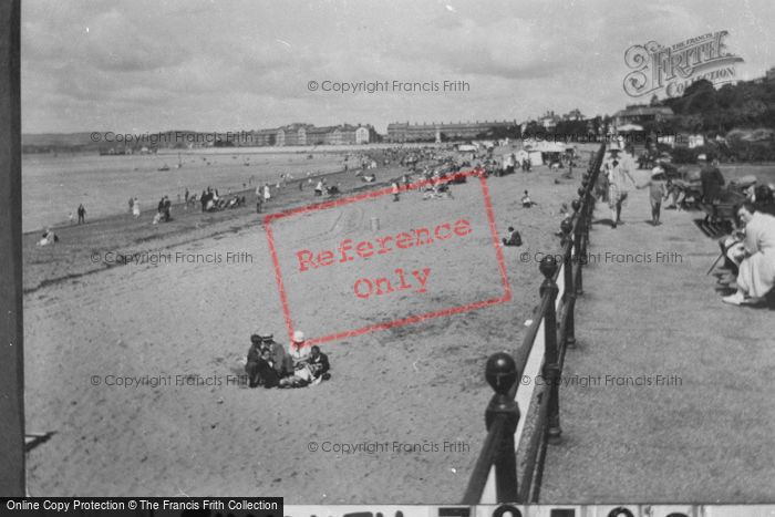 Photo of Exmouth, The Sands From Bowling Green 1925