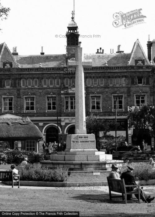 Photo of Exmouth, The Strand Gardens, War Memorial c.1955