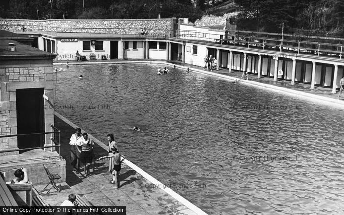 Photo of Exmouth, The Swimming Baths c.1955