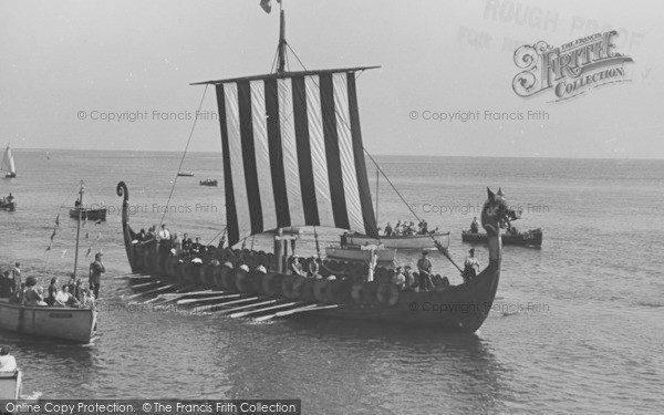 Photo of Exmouth, The Viking Boat Invading c.1955