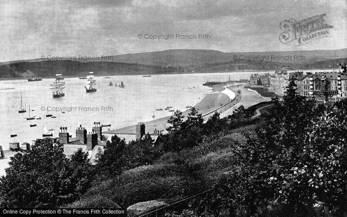 Photo of Exmouth, View Showing The Beach And Opposite Shore c.1895